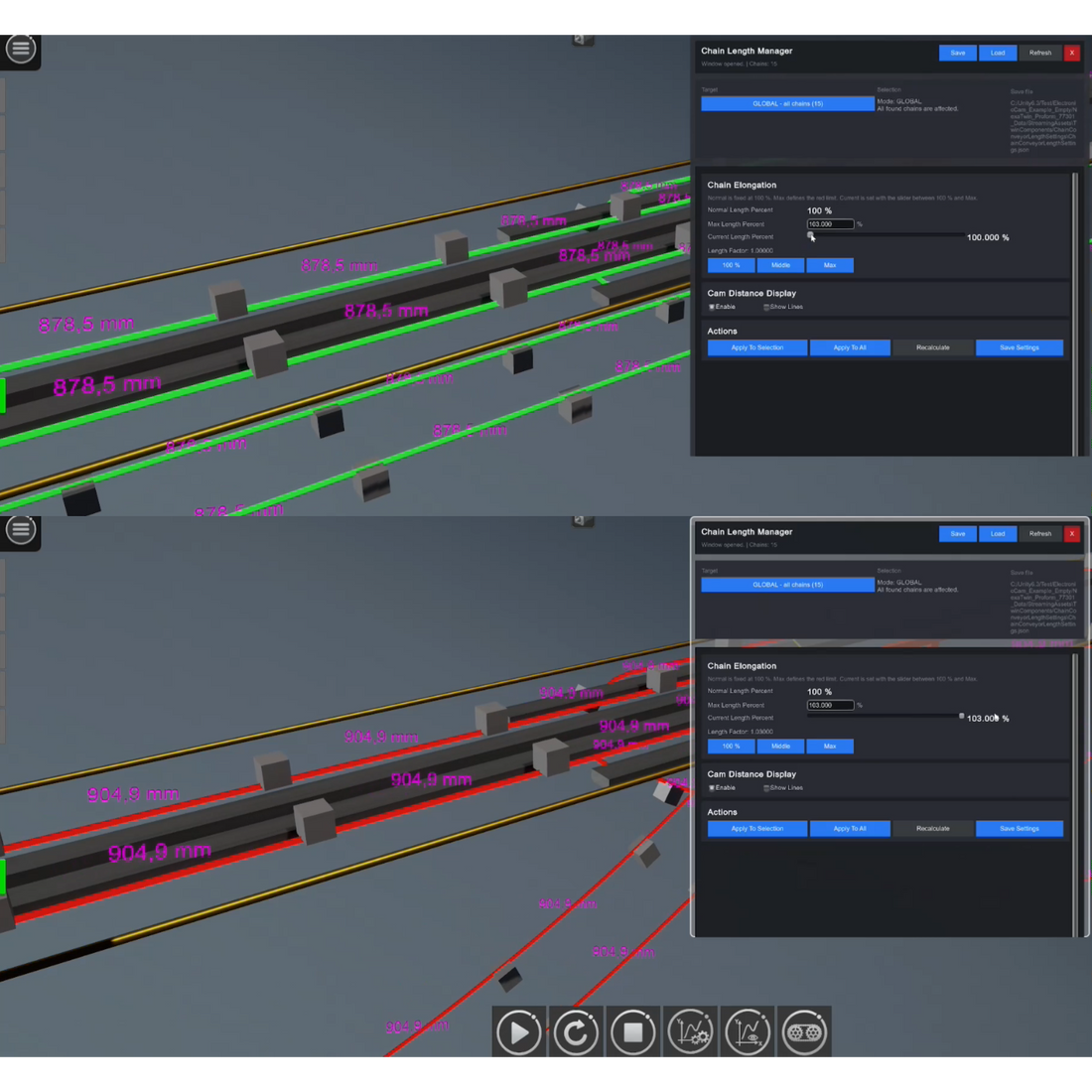 Dev Report 03: Kettenlängung und Cam Validation im Digital Twin