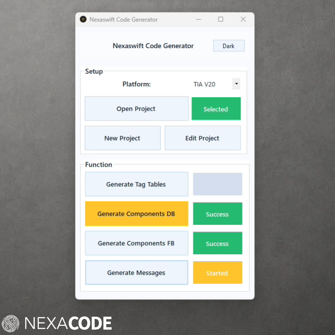 Dev Report 02: NexaCode Code Generator von Listen zur Anwendung