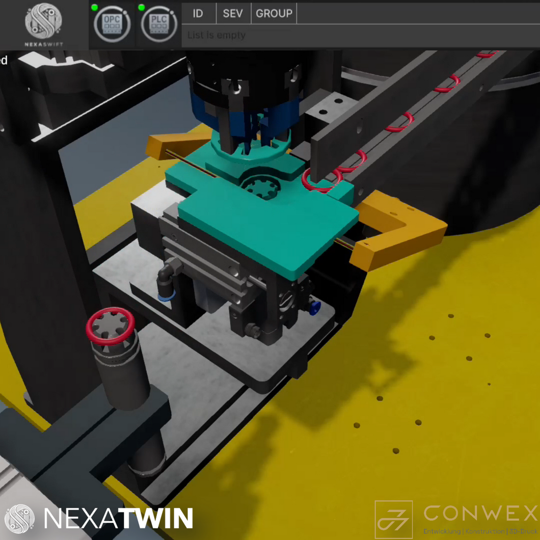 O-Ring Montage Schulungszwilling: PLC-Training & VIBN (Siemens/Rockwell) | NexaSwift
