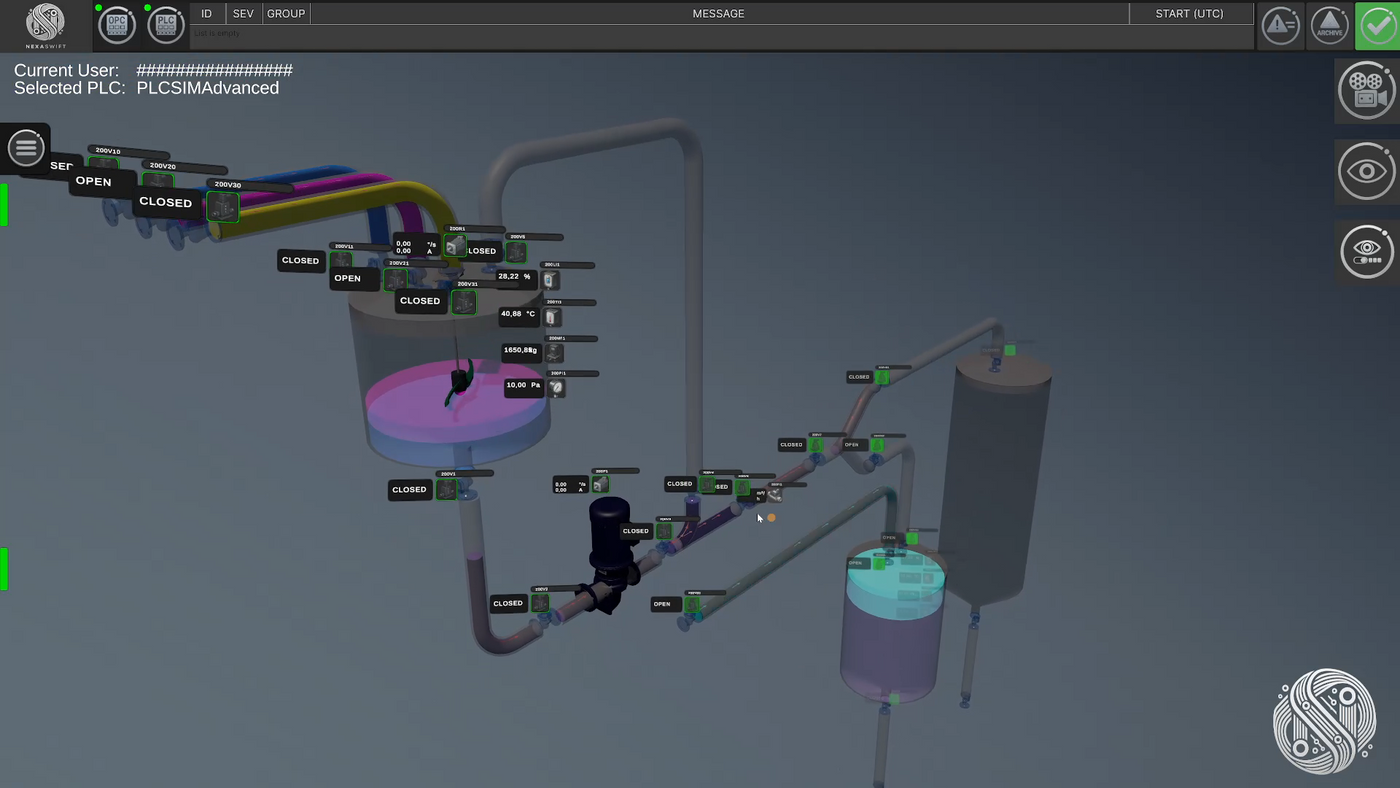 Füllstandssystem (Liquide Prozesse) Digitaler Zwilling | NexaTwin Simulation & Validierung