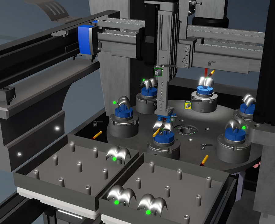 Check complex tracking logic with PLC